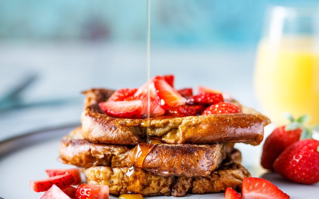 Brioche Latte French Toast with Strawberries