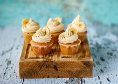 Banana and caramel cupcakes
