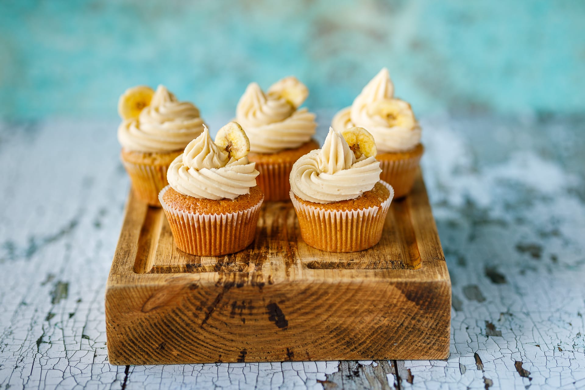 Banana and caramel cupcakes