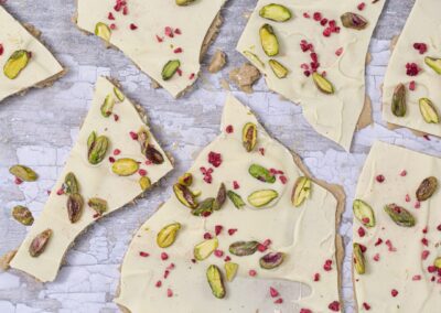 Raspberry & Pistachio Frozen Bark