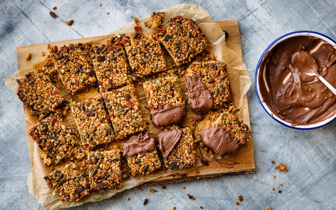 Caramel Latte Seeded Flapjacks