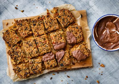 Caramel Latte Seeded Flapjacks