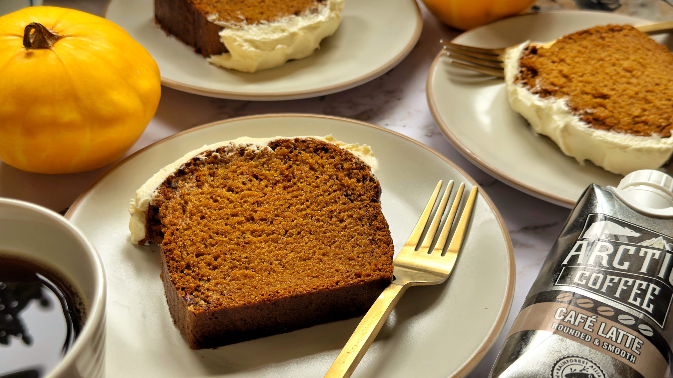 Pumpkin Spiced Latte Loaf Cake - Arctic Iced Coffee