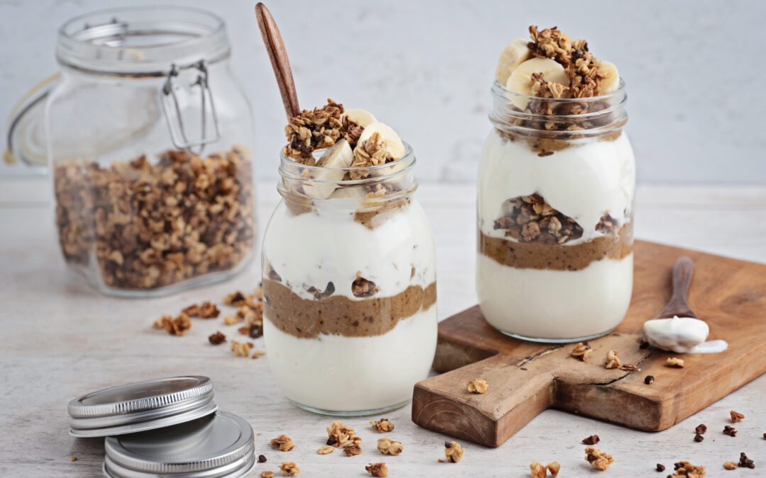 Caramel Latte Parfait with Protein Granola