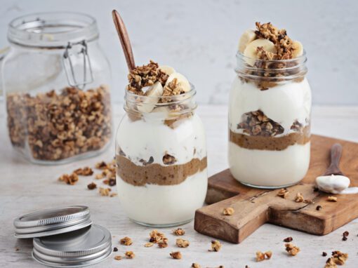 Caramel Latte Parfait with Protein Granola