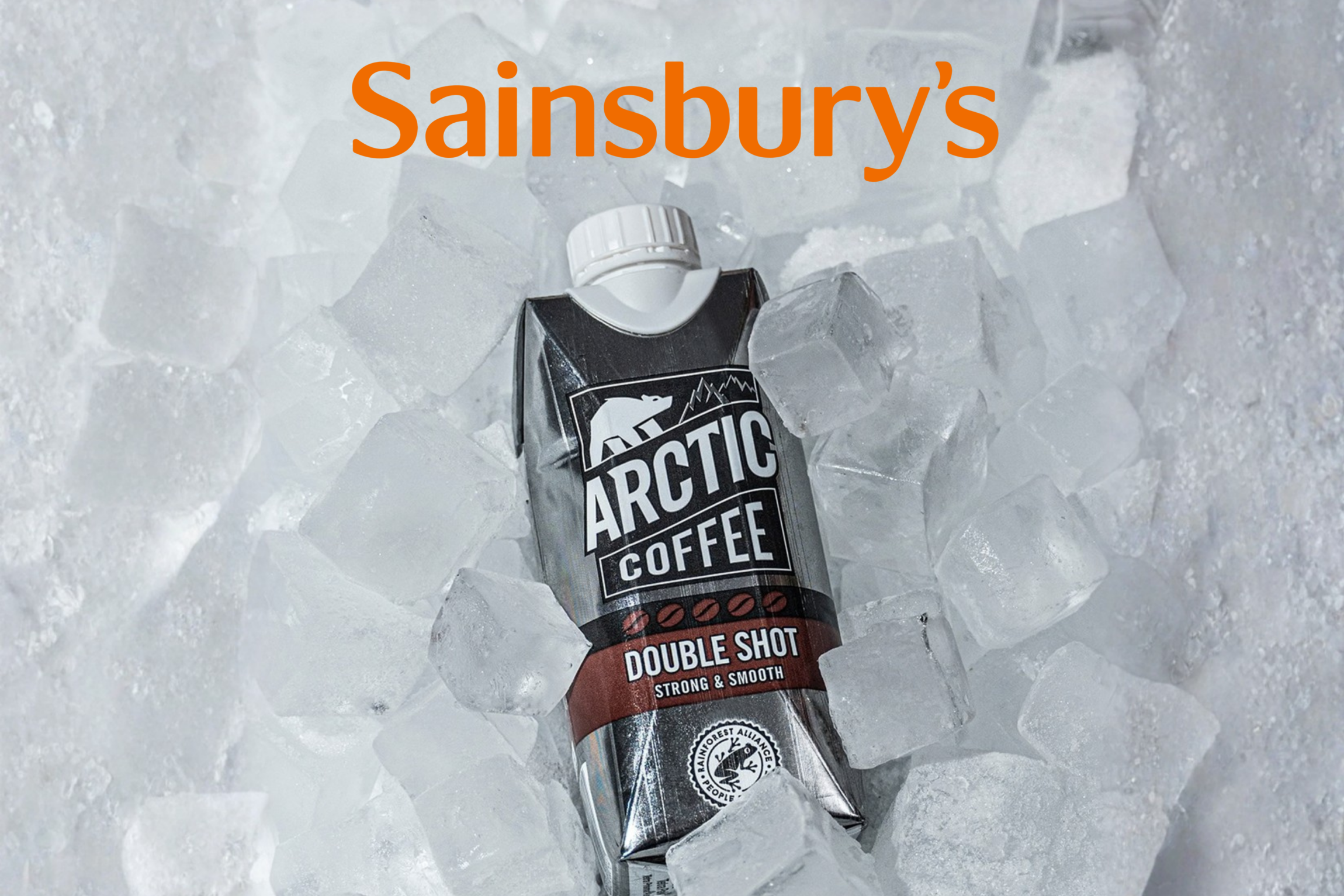 Image of Double Shot on Ice above a Sainsbury's logo