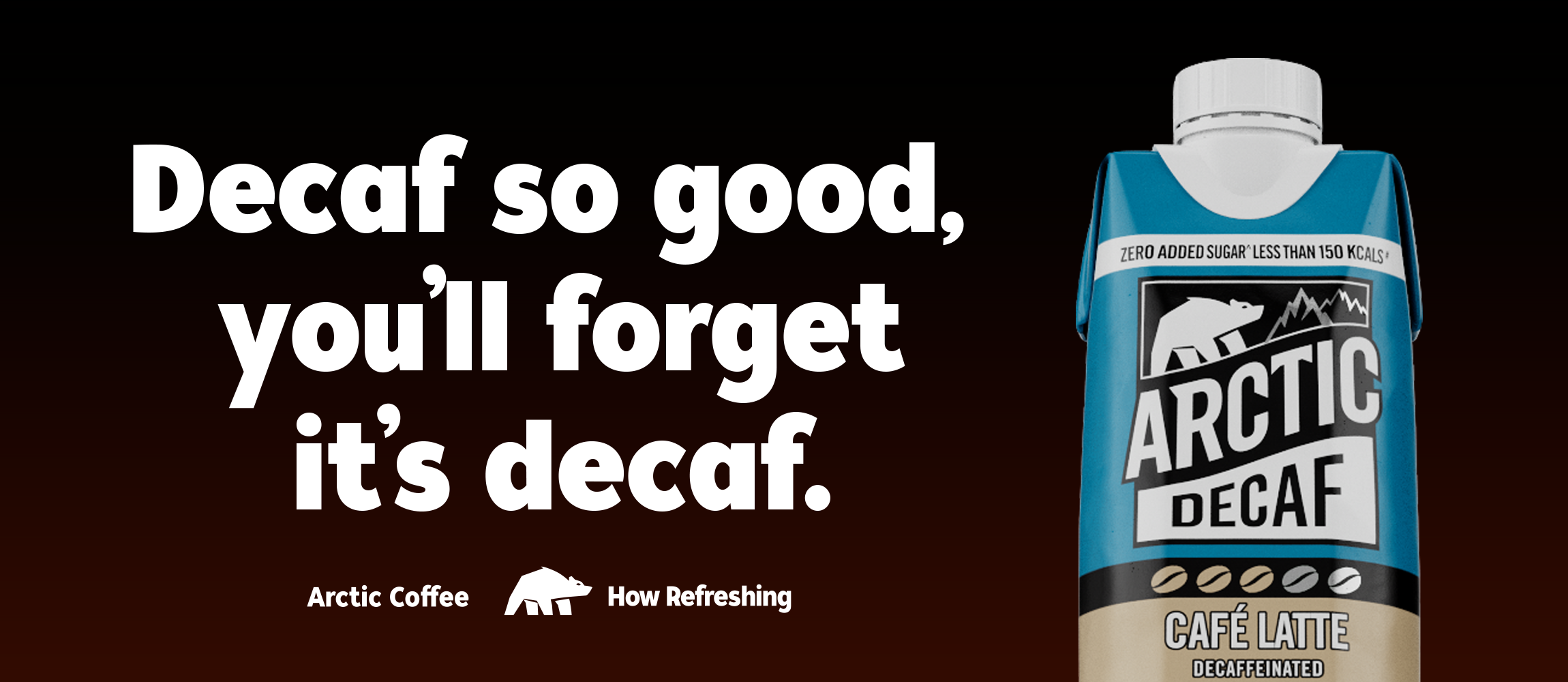 Arctic Coffee Decaf Cafe Latte Landing Page